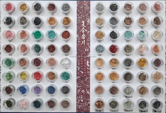 Rubbercoating Decorative Composite Rock Chips Epoxy Floor Flakes 3-6 mm Uit Hebei