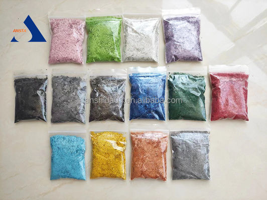 Warm verkoop Kleur Mica Flakes voor epoxy vloer 1-3mm Kleur Flakes voor Flake Verf